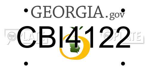 CBI4122 Georgia License Plate