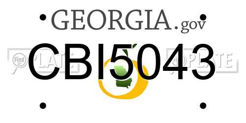 CBI5043 Georgia License Plate