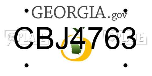 CBJ4763 Georgia License Plate