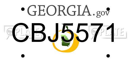 CBJ5571 Georgia License Plate