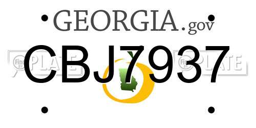 CBJ7937 Georgia License Plate