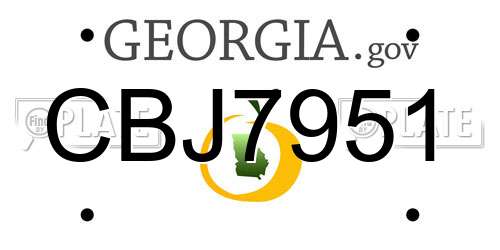 CBJ7951 Georgia License Plate