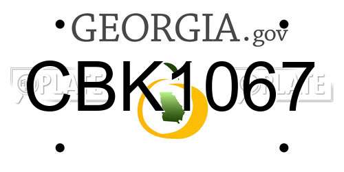 CBK1067 Georgia License Plate