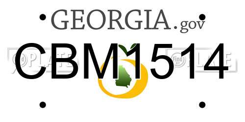 CBM1514 Georgia License Plate