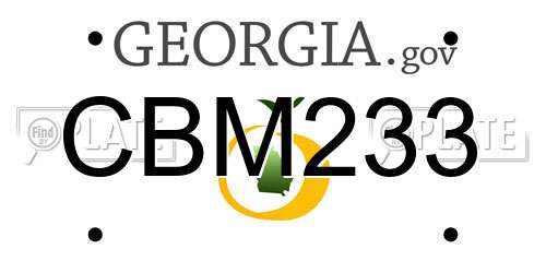 CBM233 Georgia License Plate