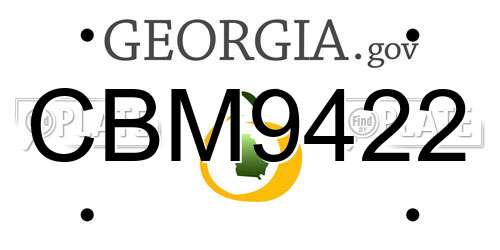 CBM9422 Georgia License Plate