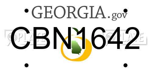 CBN1642 Georgia License Plate