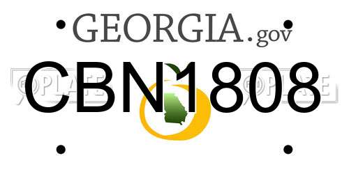 CBN1808 Georgia License Plate