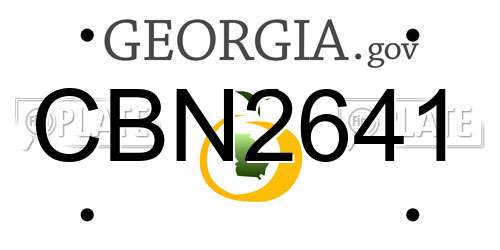 CBN2641 Georgia License Plate