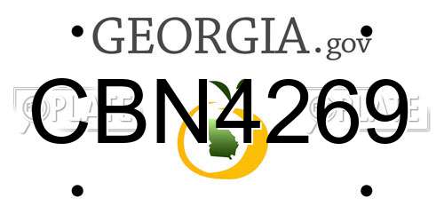 CBN4269 Georgia License Plate