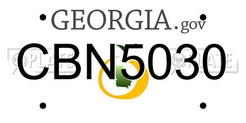 CBN5030 Georgia License Plate