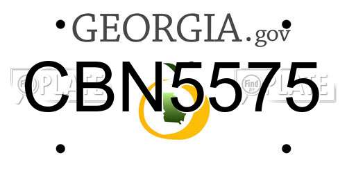 CBN5575 Georgia License Plate