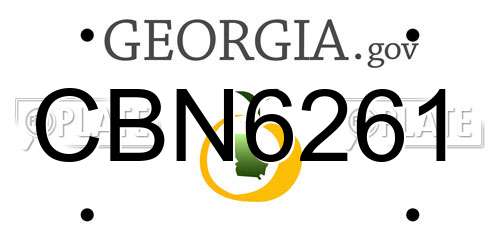 CBN6261 Georgia License Plate