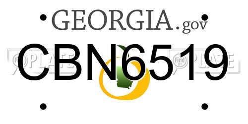 CBN6519 Georgia License Plate