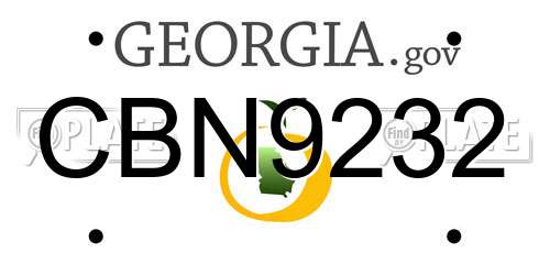 CBN9232 Georgia License Plate