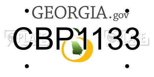 CBP1133 Georgia License Plate