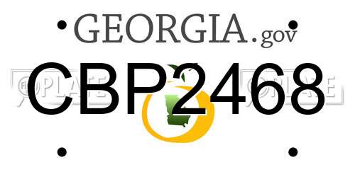 CBP2468 Georgia License Plate