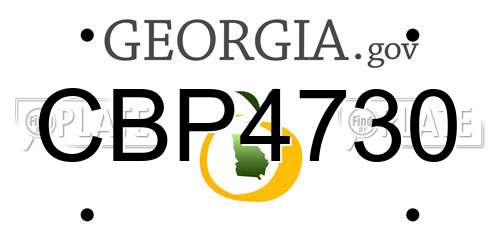 CBP4730 Georgia License Plate