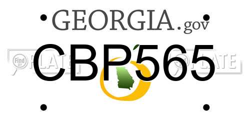 CBP565 Georgia License Plate