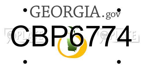 CBP6774 Georgia License Plate
