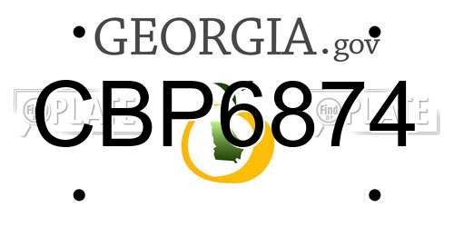 CBP6874 Georgia License Plate