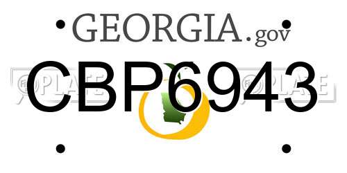 CBP6943 Georgia License Plate
