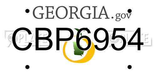 CBP6954 Georgia License Plate