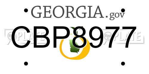 CBP8977 Georgia License Plate
