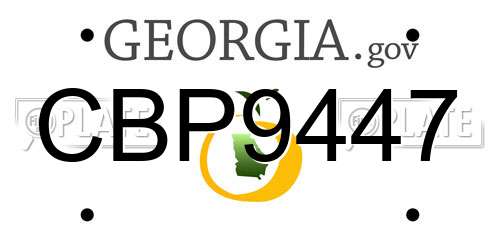 CBP9447 Georgia License Plate