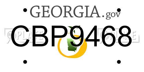 CBP9468 Georgia License Plate