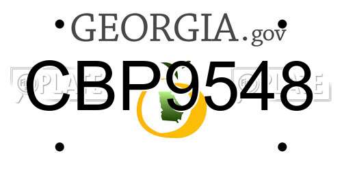 CBP9548 Georgia License Plate