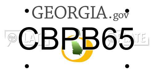 CBPB65 Georgia License Plate