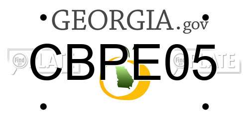 CBPE05 Georgia License Plate