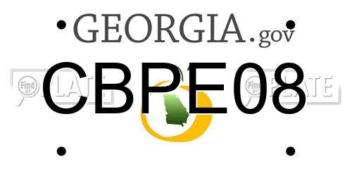 CBPE08 Georgia License Plate
