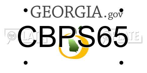 CBPS65 Georgia License Plate