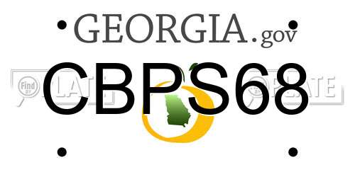 CBPS68 Georgia License Plate