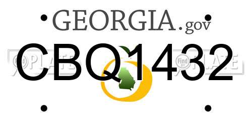 CBQ1432 Georgia License Plate