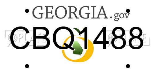 CBQ1488 Georgia License Plate