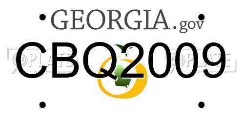 CBQ2009 Georgia License Plate