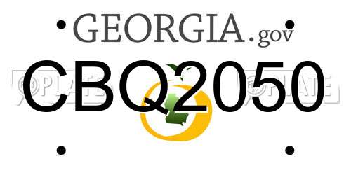 CBQ2050 Georgia License Plate