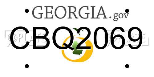 CBQ2069 Georgia License Plate