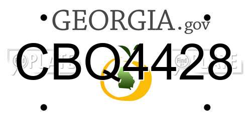 CBQ4428 Georgia License Plate