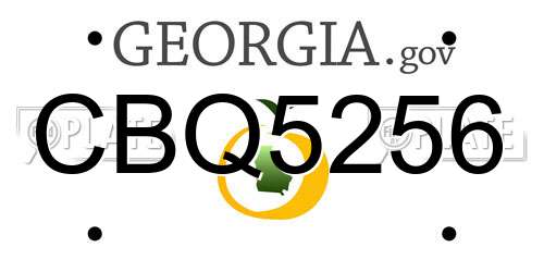 CBQ5256 Georgia License Plate