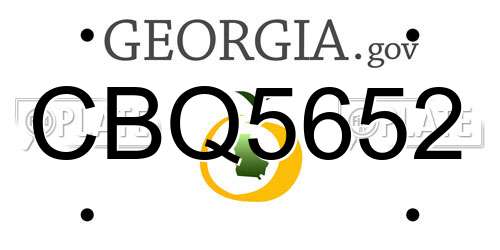CBQ5652 Georgia License Plate