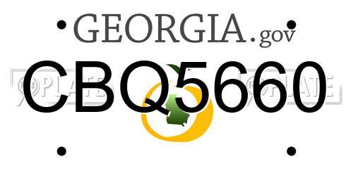 CBQ5660 Georgia License Plate