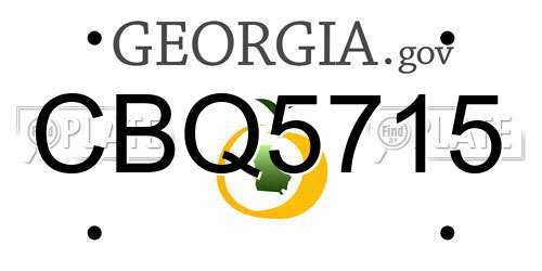 CBQ5715 Georgia License Plate