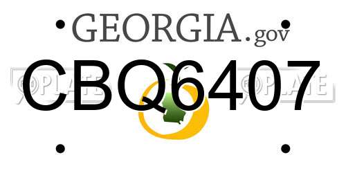 CBQ6407 Georgia License Plate