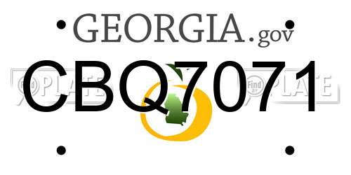 CBQ7071 Georgia License Plate