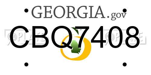 CBQ7408 Georgia License Plate