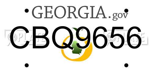 CBQ9656 Georgia License Plate